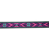 Jacquard Ribbon 1/2" Purple Aqua Pink Aztec