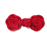Frog Closure Rose Style Red 6 pack