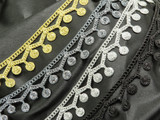 Braid Border 1 1/4" 32mm Magic Metallic Droplet with Sequins per Meter

Available in Black Gold Gunmetal & Silver