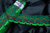 Crochet Lace 1 5/8" 41mm Polyester Cluny Green Per Yard  9 Mtr Bolt