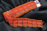 Crochet Lace 1 7/8" 48mm Polyester Cluny sewing trim Orange 9 Mtr Bolt