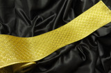 Jacquard Ribbon 4" Feathers Light Gold Per Yard