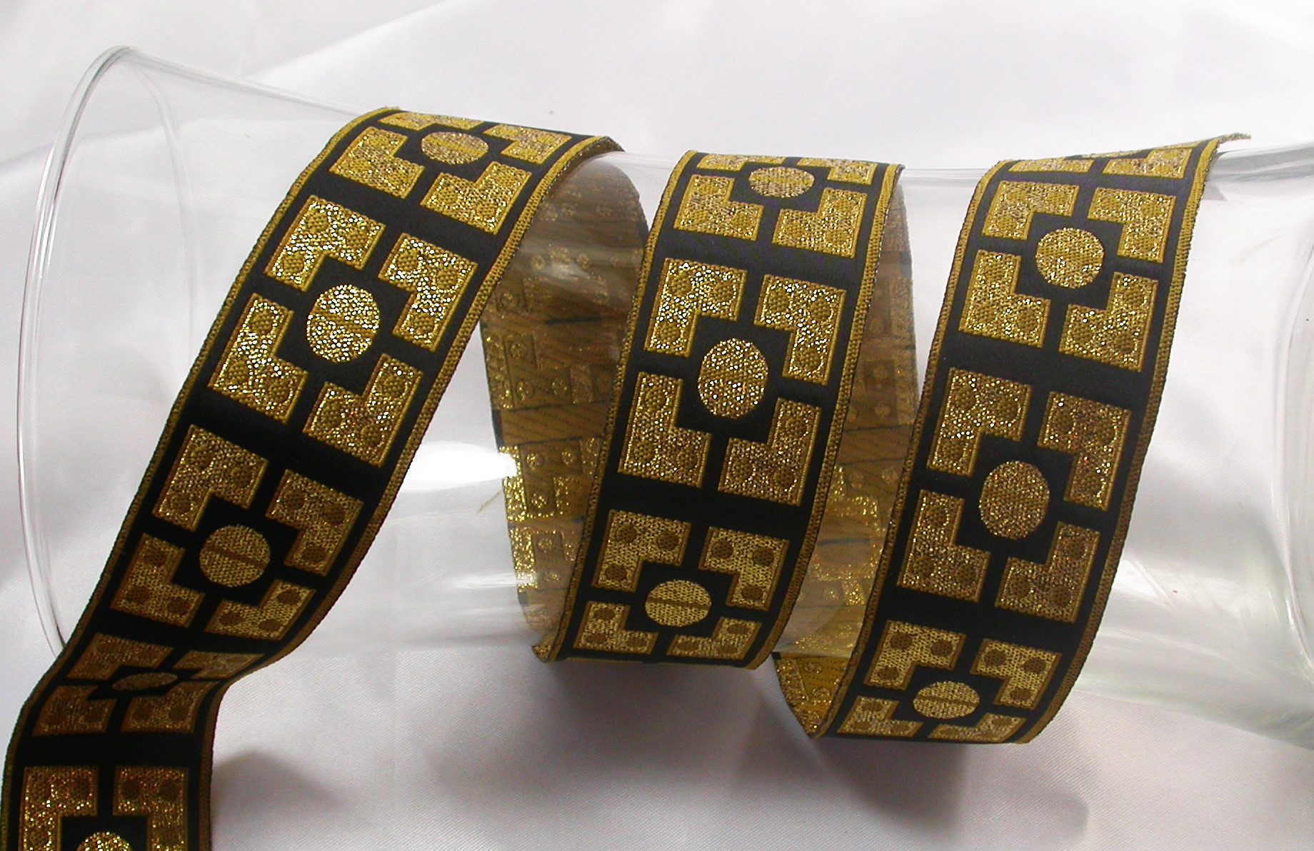 Greek Key Jacquard Ribbon 1 5 /16