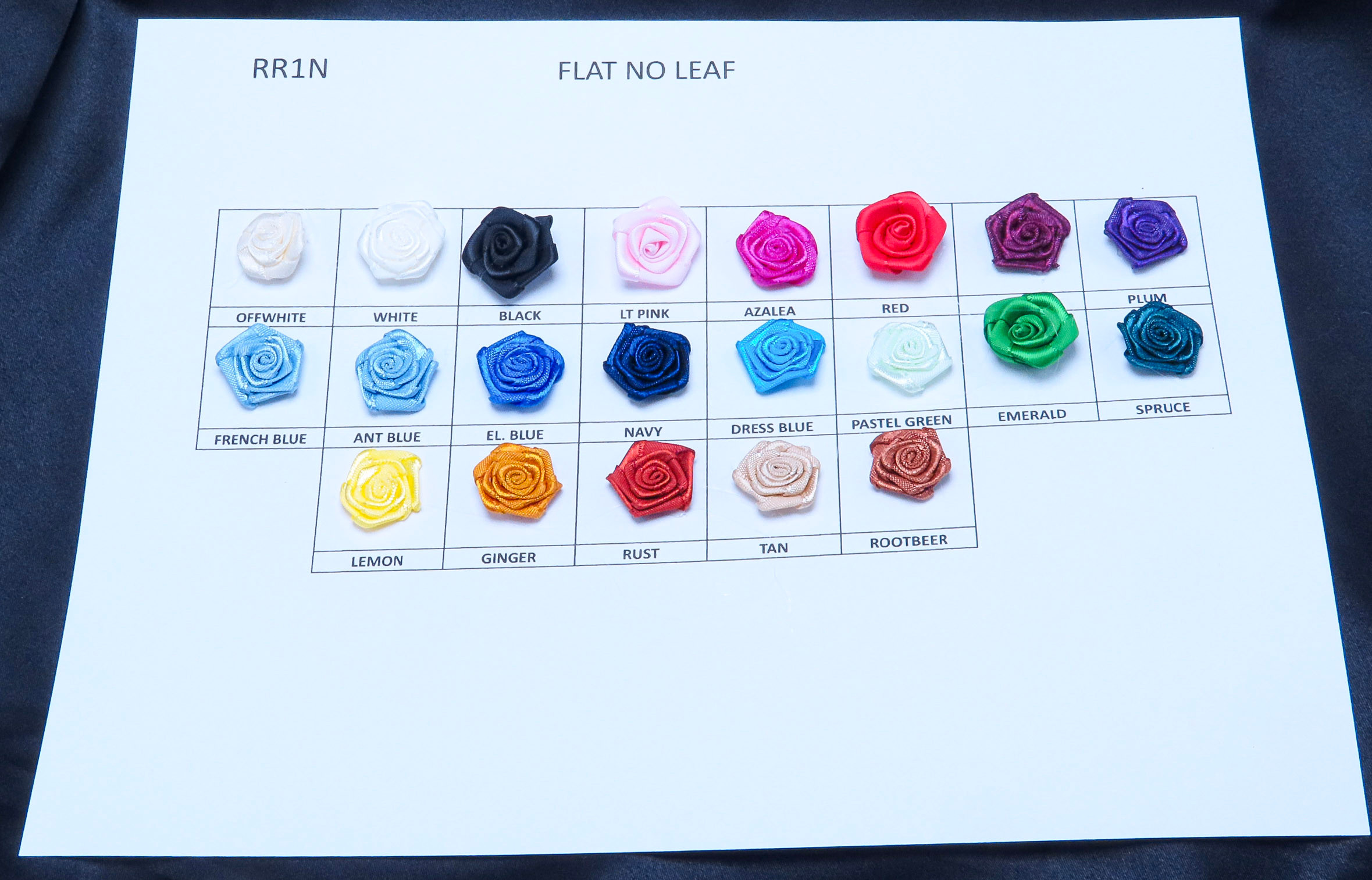 Flat Ribbon Rose - 3 1/2