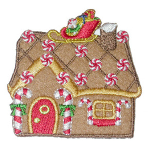 Gingerbread House  Iron On Patch Applique Embroidered