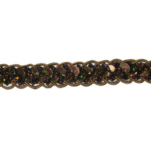 Sequin Braid 1/2" Brown 10 Yards