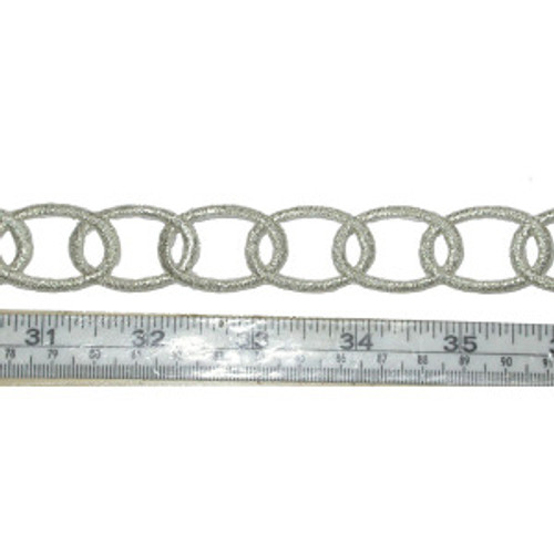 Decorative Strip Met Silver Chain Link 12" & up