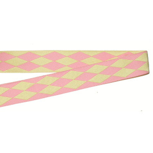 Jacquard Ribbon 7/8" Harlequin Reversible