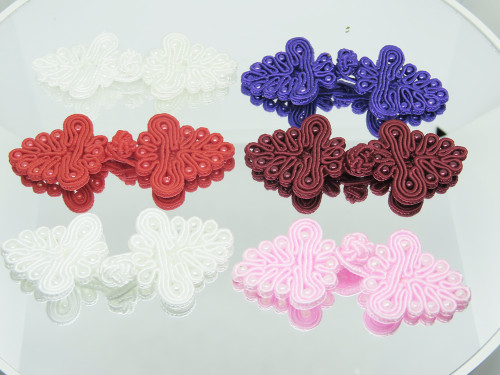 Frog Closures  - approximately 2 3/4" across - available in 6 colors  - 3 Piece Pack
