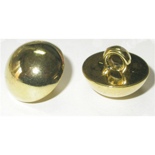 Button 5/8" Shank Gold Domed - 12 Pack