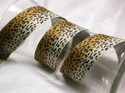 Jacquard Ribbon 1 1/2" Animal Print Priced Per Yard,