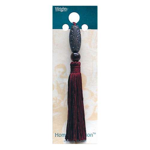 Tassel 4 1/2" Long Bead Chainette Tassel Wine