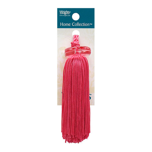 Tassel 4" Long Square Acrylic Bead Head Hotpink