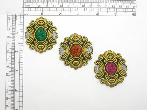 Decorative Metallic Scroll Patch Applique Iron On