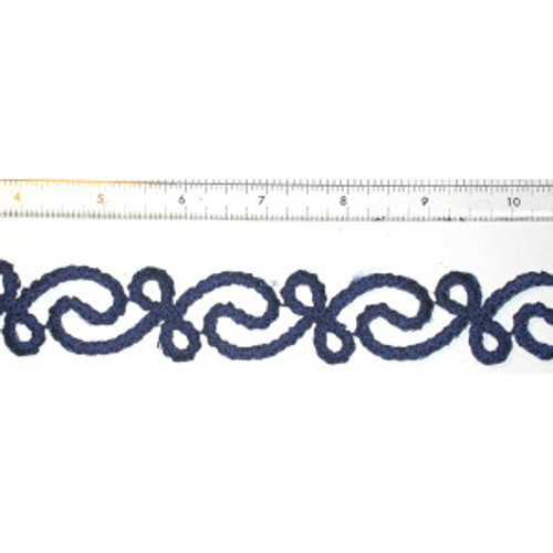 Decorative Strip Rope Swirl Blue 12" & up