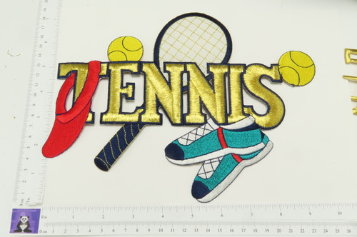 Tennis Visor Ball Racquet Shoes Embroidered Iron On Applique