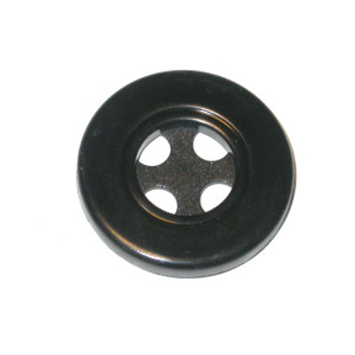 Button 1 3/16" Flat 4 Hole Black Per Piece