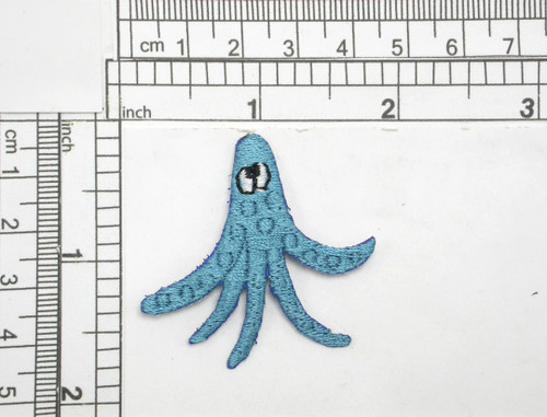 Squid Blue Iron On Patch Applique
Fully Embroidered
Measures 1 11/16" across x 1 11/16" high