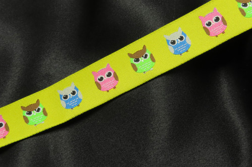 Jacquard Ribbon 7/8" 22mm Owls 5 Yards
100% Polyester