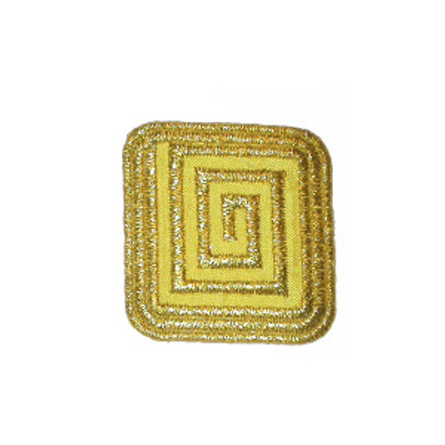 Metallic Gold Square Spiral Patch