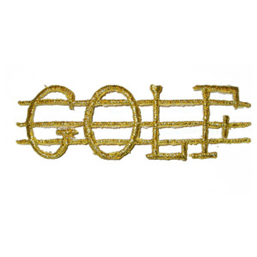Golf Word in Metallic Gold