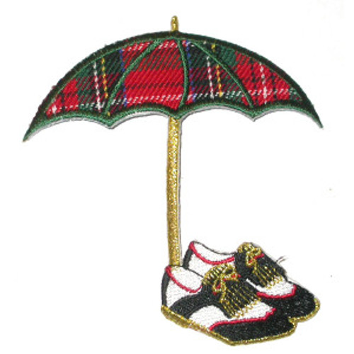 Tartan Golf Umbrella & Shoes
