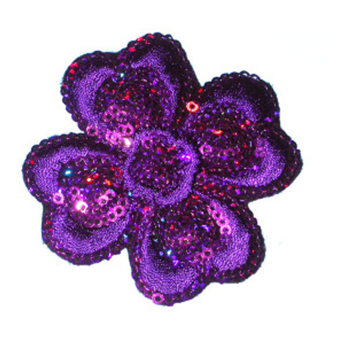 Sequin Flower Purple