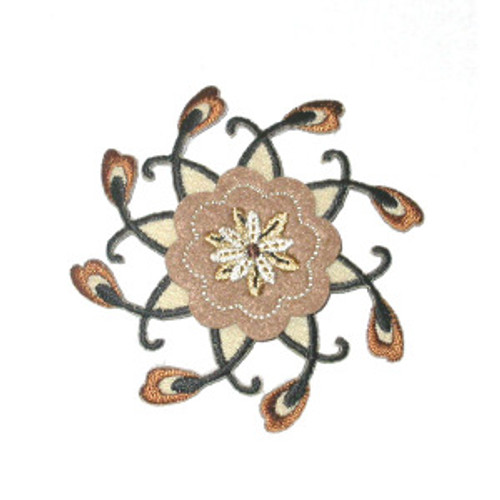 Brown Flower Spiral