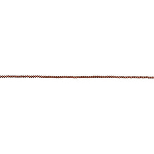 Strung Glass Beads 4mm Pearl 12" String  BROWN