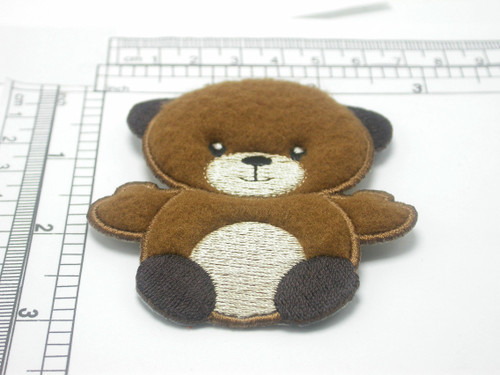Teddy Bear Iron On Patch Applique - Puffy 3D