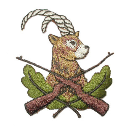 Antelope Hunt Embroidered Iron on Applique

Fully Embroidered

1 3/4" across x 2 1/4" high approximately