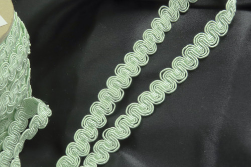 Braid 1/2" (12.5mm) Light Green  Fancy Scroll Priced Per Yard