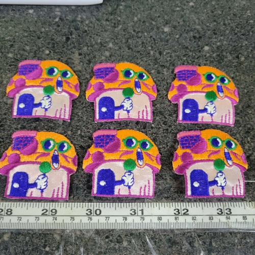 Animated Mushroom with Microphone Iron On Applique