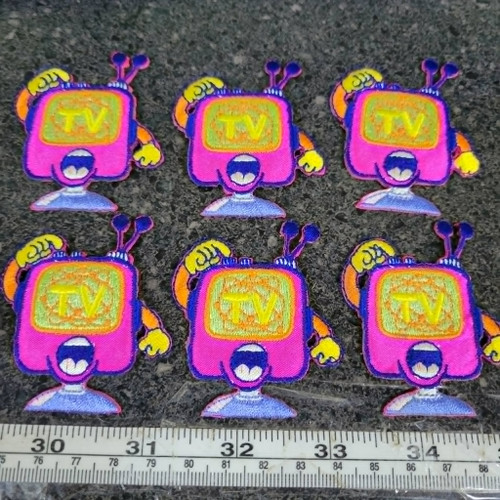 TV Animated Cartoon iron on Embroidered Applique 6 Pack