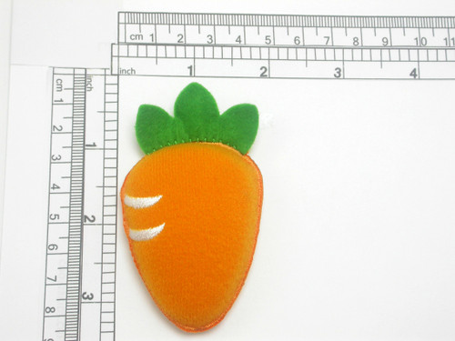 Carrot Iron On Patch Applique - Puffy 3D