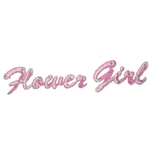 Pink Word 'FLOWER GIRL'