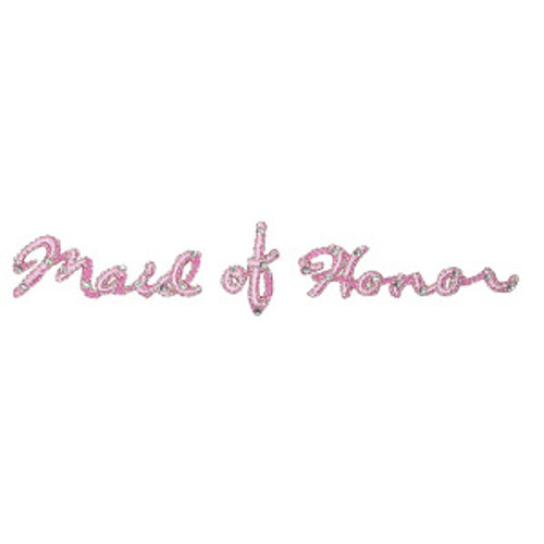 Pink Word 'MAID OF HONOR'