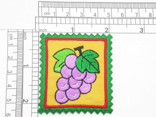 Grape Bunch Iron On Patch Applique

Embroidered on Twill Backing with Rayon Threads

Measures 2 1/4" high x 2 1/8" wide approximately
