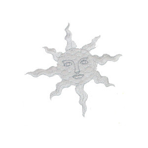 Sun with Face Gray