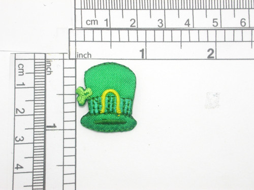 St Patricks Hat Patch Embroidered iron On Applique 7/8" x 1"