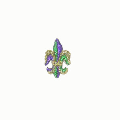 Fleur De Lis Metallic Gold Green & Purple small