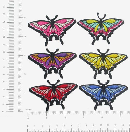 Swallowtail Butterfly  Iron On Patch Applique *Colors*