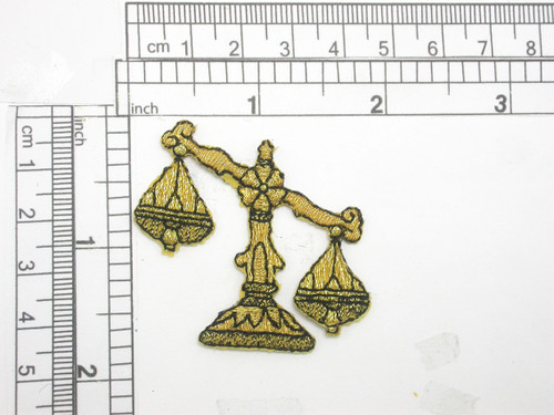 Zodiac Libra Applique Scales Embroidered Iron On Patch