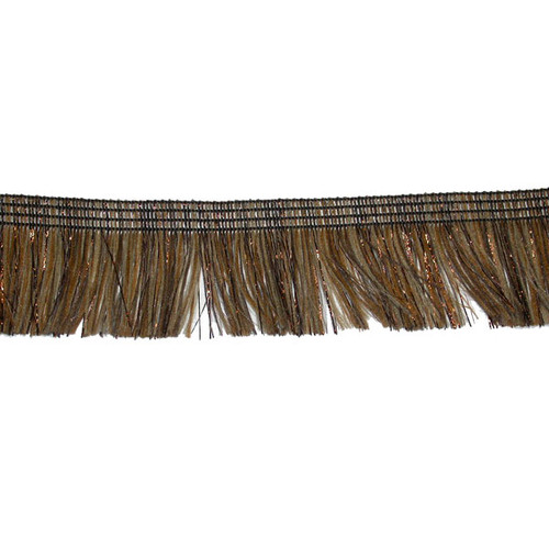 Fringe 1 3/8" Soft Sparkle Brown 6 Yard