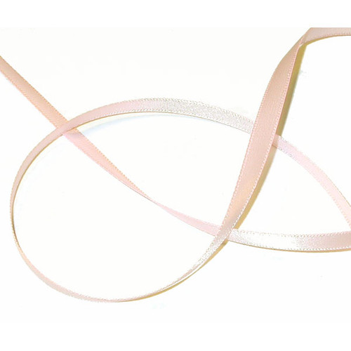 Nylon Ribbon 1/4" Double Face 100 Yard Roll Cameo