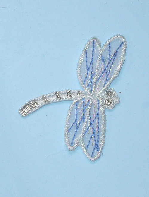 Dragonfly Sheer Blue & Silver