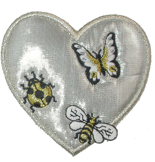 Silver Heart with Insects