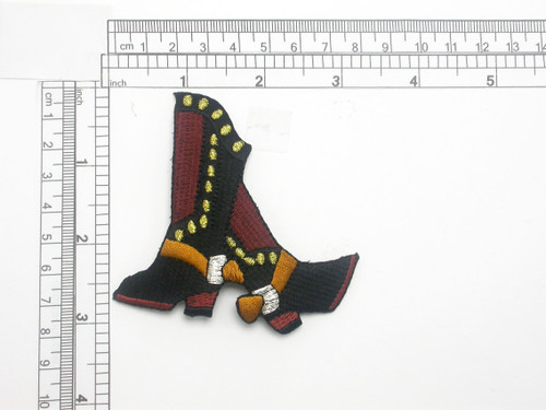 Cowboy Boots Patch Iron On Embroidered Applique