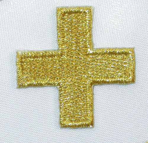 Jerusalem 1 1/8" Corner Cross Metallic Gold