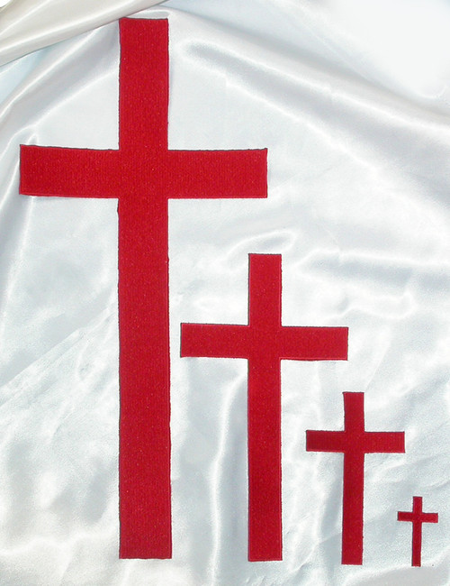 Plain Cross 2" Tall Red